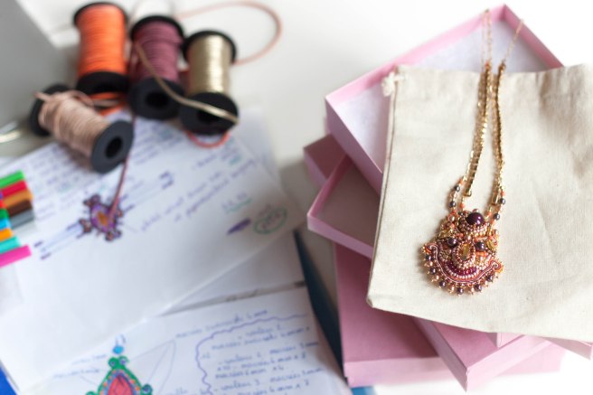 Dissident sheep bijoux brodés haute couture - collection Avril 18 manhattan making of 1